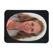 Black Oval Photo Lijst Magneet (Horizontaal)