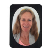 Black Oval Photo Lijst Magneet (Verticaal)