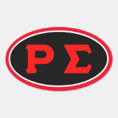 Black Oval Sticker (Voorkant)