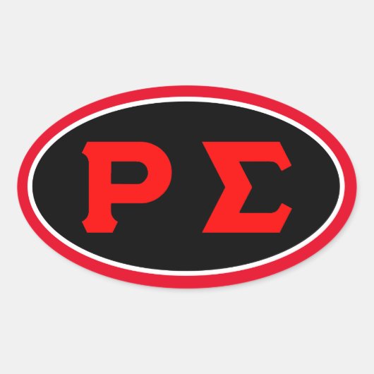 Black Oval Sticker (Voorkant)