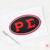 Black Oval Sticker (Envelop)
