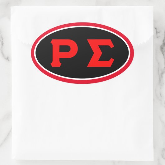 Black Oval Sticker (Tas)