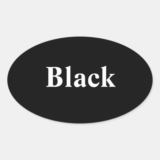 Black Oval Sticker (Voorkant)