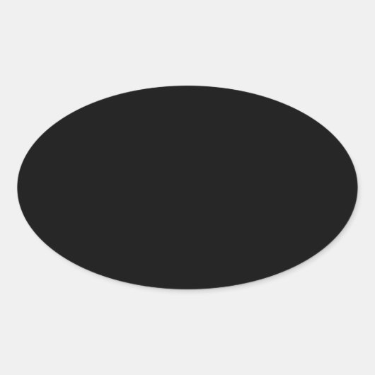 Black Oval Sticker (Voorkant)