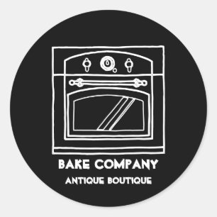 Black  Oven Ronde Sticker