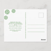 Black Overlay Green Prettige feestdagen Uw foto Briefkaart (Achterkant)