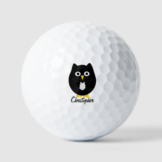 Black Owl Design Golfballen (Voorkant)