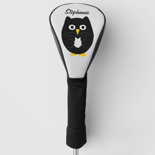 Black Owl Design Golfheadcover (Voorkant)