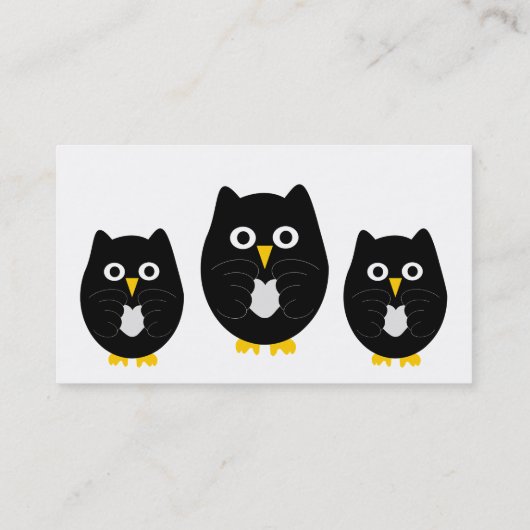 Black Owl Design Visitekaartje (Achterkant)