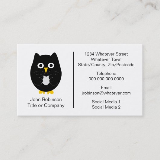 Black Owl Design Visitekaartje (Voorkant)