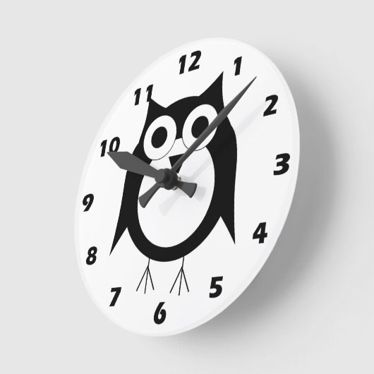 Black Owl Design Wall-klok Ronde Klok (Hoek)