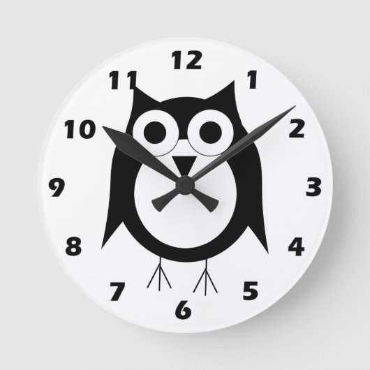 Black Owl Design Wall-klok Ronde Klok (Voorkant)