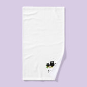 Black Owls Design Monogrammed Bad Handdoek (Handdoek)