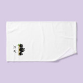 Black Owls Design Monogrammed Bad Handdoek (Handdoek)