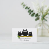 Black Owls Design Visitekaartje (Staand voorkant)