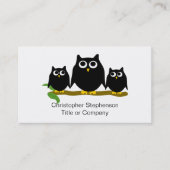 Black Owls Design Visitekaartje (Voorkant)