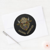 Black Ozark Howler Ronde Sticker (Envelop)