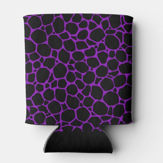 Black Paars Animal Print Monogram Koelbox Blikjeskoeler (Achterkant)