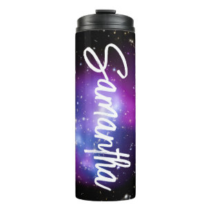 Black Paars en Blue Celestial Photo Persoonlijk Thermosbeker