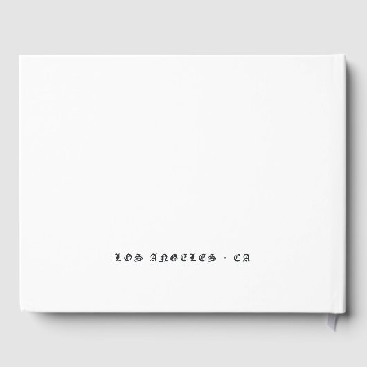 Black Paars en Silver Floral Gothic Wedding Gastenboek (Achterkant)