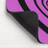 Black Paars Hypnotic Heart Love Pattern Muismat (Hoek)
