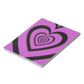 Black Paars Hypnotic Heart Love Pattern Notitieblok (Linkerzijde)