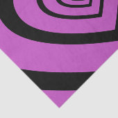 Black Paars Hypnotic Heart Love Pattern Tissuepapier (Detail)