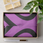 Black Paars Hypnotic Heart Love Pattern Tissuepapier (Geschenk)
