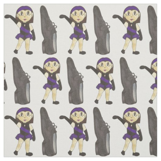 Black Paars Jazz Dance Class Overweging Costume Gi Stof (Swatch)