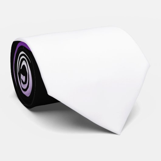 Black Paars White Ombre Stropdas (Opgerold)