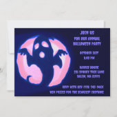 Black Paarse Ghost Spooky Halloween Spookachtige P Kaart (Voorkant)