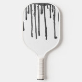 Black Paint Drop Stripes Pattern Pickleball Paddle (Achterkant)