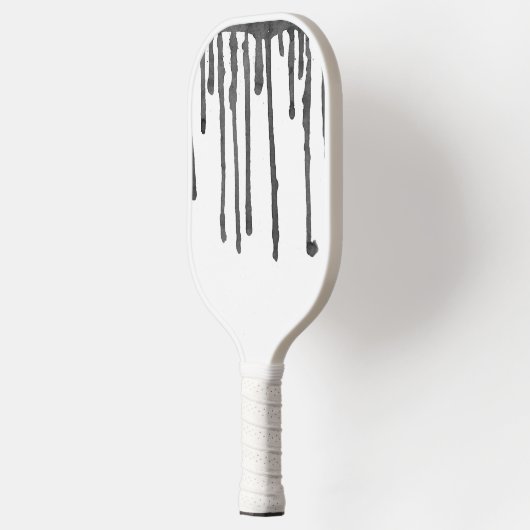 Black Paint Drop Stripes Pattern Pickleball Paddle (Links)