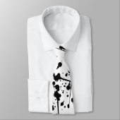 Black Paint Splatter Necktie Stropdas (Gebonden)