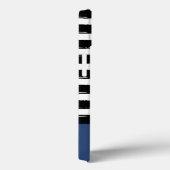Black Paint Stripes Pattern met Navy Monogram Cas Case-Mate iPhone Case (Achterkant / Rechts)