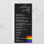 Black Paint Strokes Pride Flag LGBT Wedding (Achterkant)