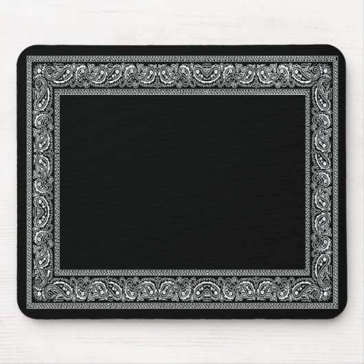 Black Paisley Bandana Muismat (Voorkant)