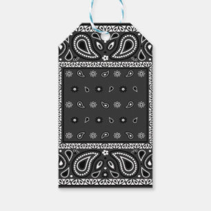Black Paisley Bandana Verjaardag Hip Hop Rap Scarf Cadeaulabel