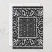 Black Paisley Bandana Verjaardag Hip Hop Rap Scarf Kaart (Voorkant)