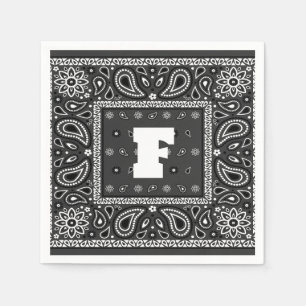 Black Paisley Bandana Verjaardag Hip Hop Rap Scarf Servet