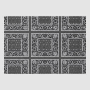 Black Paisley Bandana Verjaardag Hip Hop Rap Scarf Tissuepapier