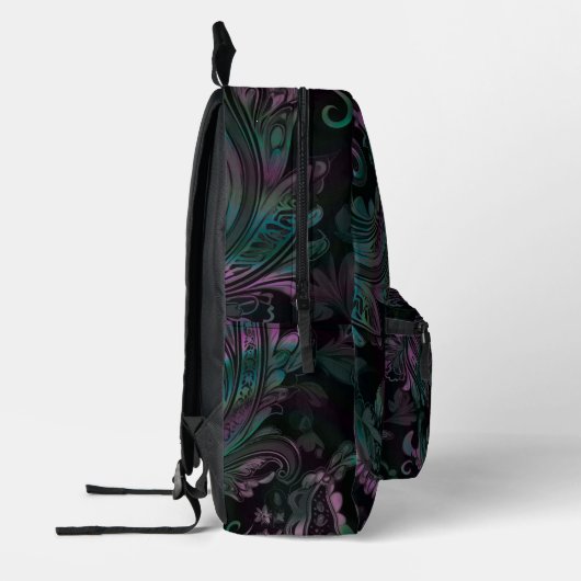 Black Paisley Bedrukte Rugzak (Links)