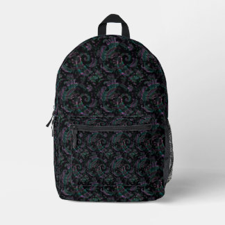 Black Paisley Bedrukte Rugzak