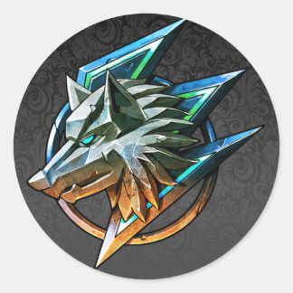 BLACK PAISLEY GAMING WOLF RONDE STICKER