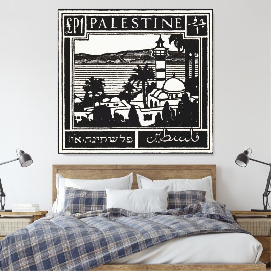 Black Palestine Poster Canvas Afdruk (Insitu (Slaapkamer))