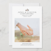 Black Palm Photo Save The Date Kaart (Achterkant)