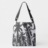 Black Palm Trees Large Crossbody Bag Crossbody Tas (Voorkant)