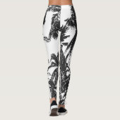 Black Palm Trees Leggings (Achterkant)