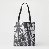 Black Palm Trees Medium-schoudertas Tote Bag (Voorkant)