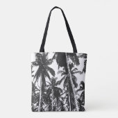 Black Palm Trees Medium-schoudertas Tote Bag (Achterkant)